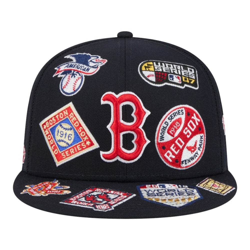 Boston Red Sox All Over 59FIFTY Fitted Hat - Navy | New Era