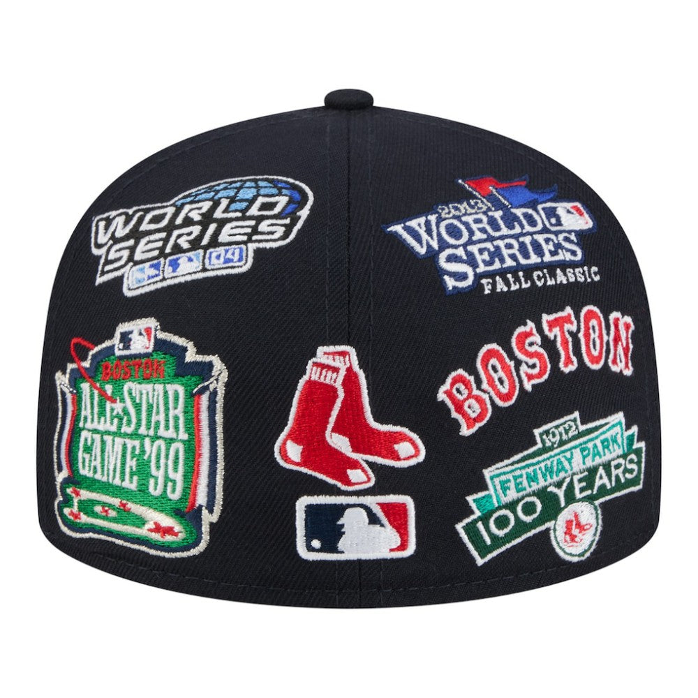 Boston Red Sox All Over 59FIFTY Fitted Hat - Navy | New Era