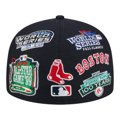Boston Red Sox All Over 59FIFTY Fitted Hat - Navy | New Era