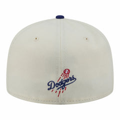 Los Angeles Dodgers Two-Tone Stitch 59FIFTY Fitted Hat - Cream | New Era