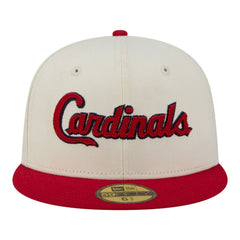 St. Louis Cardinals Two-Tone Stitch 59FIFTY Fitted Hat - Cream | New Era
