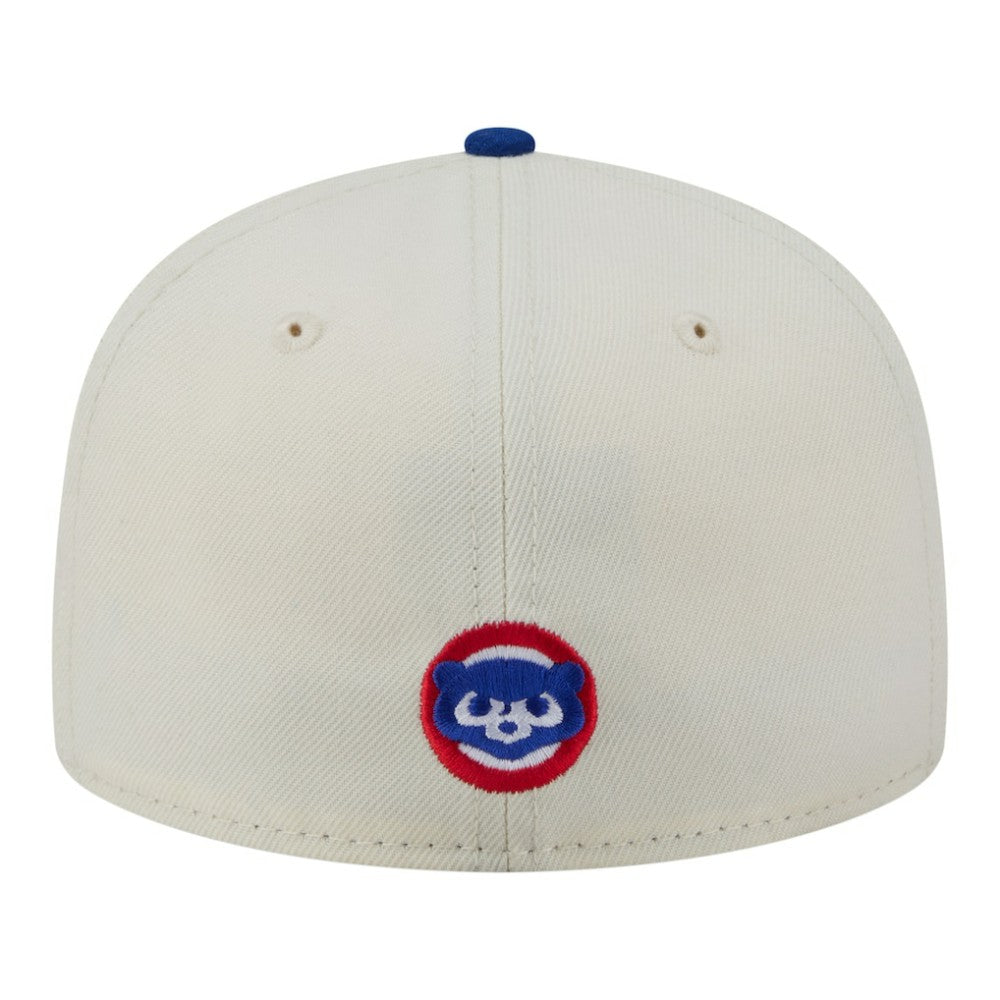 Chicago Cubs Two-Tone Stitch 59FIFTY Fitted Hat - Cream | New Era