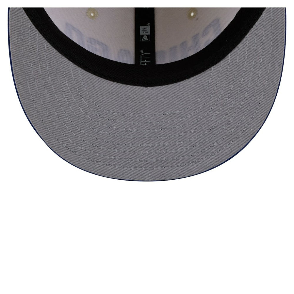 Chicago Cubs Two-Tone Stitch 59FIFTY Fitted Hat - Cream | New Era