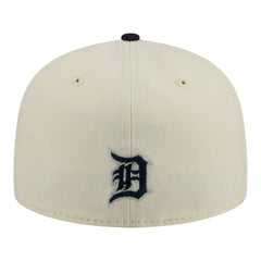 Detroit Tigers Two-Tone Stitch 59FIFTY Fitted Hat - Cream | New Era
