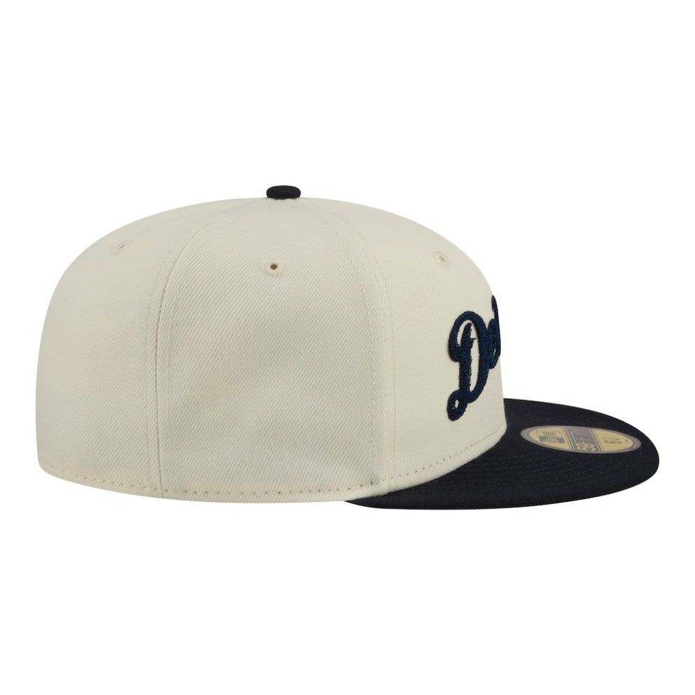 Detroit Tigers Two-Tone Stitch 59FIFTY Fitted Hat - Cream | New Era