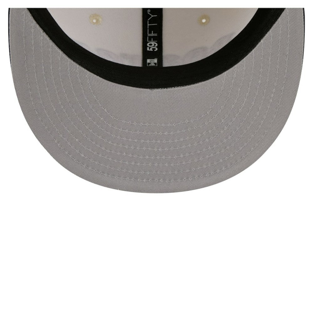 Boston Red Sox Two-Tone Stitch 59FIFTY Fitted Hat - Cream | New Era