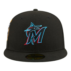 Miami Marlins Hidden Hit 59FIFTY Fitted Hat - Black | New Era