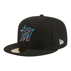 Miami Marlins Hidden Hit 59FIFTY Fitted Hat - Black | New Era