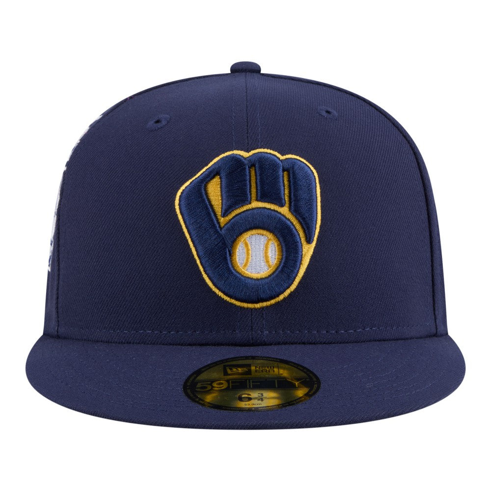 Milwaukee Brewers Hidden Hit 59FIFTY Fitted Hat - Navy | New Era