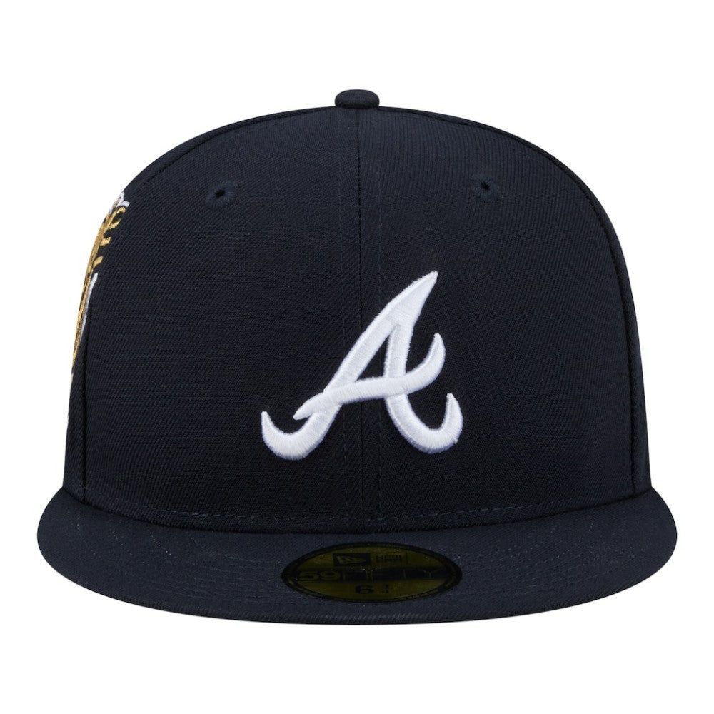 Atlanta Braves Hidden Hit 59FIFTY Fitted Hat - Navy | New Era