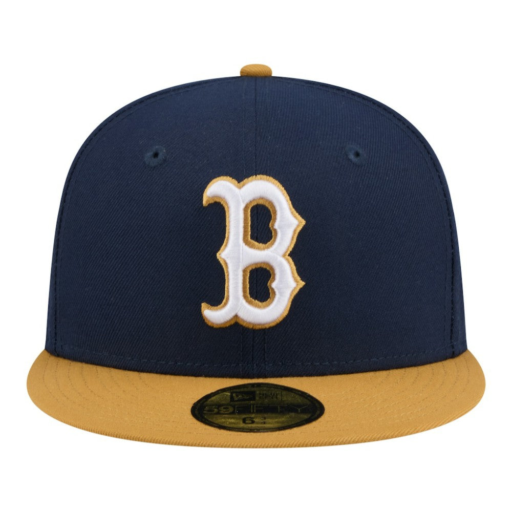 Boston Red Sox Two-Tone Color Pack 59FIFTY Fitted Hat - Navy/Khaki | New Era