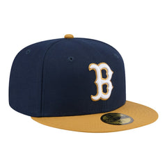 Boston Red Sox Two-Tone Color Pack 59FIFTY Fitted Hat - Navy/Khaki | New Era