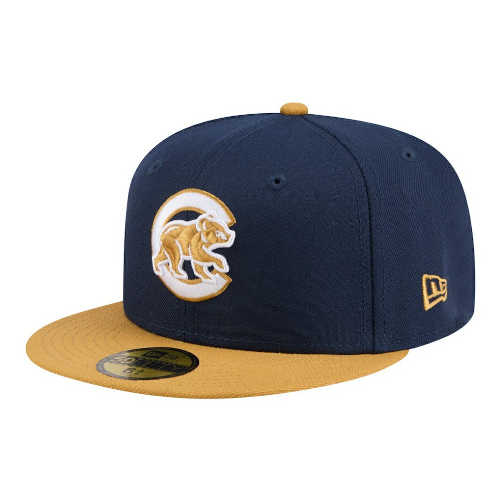 Chicago Cubs Two-Tone Color Pack 59FIFTY Fitted Hat - Navy/Khaki | New Era
