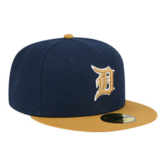 Detroit Tigers Two-Tone Color Pack 59FIFTY Fitted Hat - Navy/Khaki | New Era