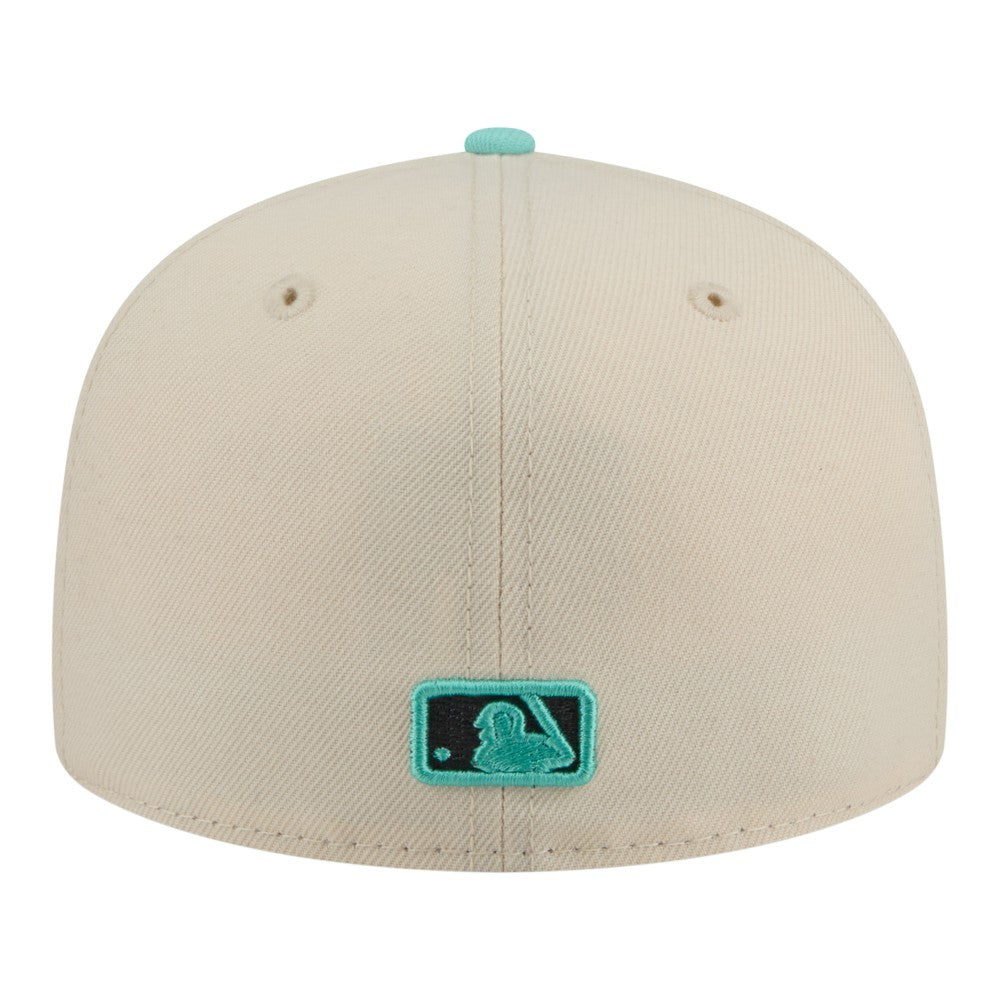 Los Angeles Angels Two-Tone Color Pack 59FIFTY Fitted Hat - Light Beige/Turquoise | New Era