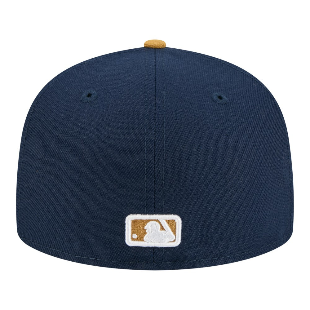 Milwaukee Brewers Two-Tone Color Pack 59FIFTY Fitted Hat - Navy/Khaki | New Era