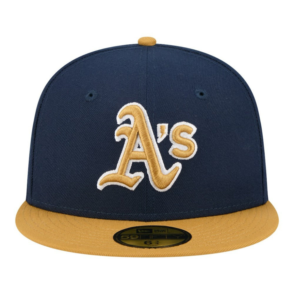 Athletics Two-Tone Color Pack 59FIFTY Fitted Hat - Navy/Khaki | New Era