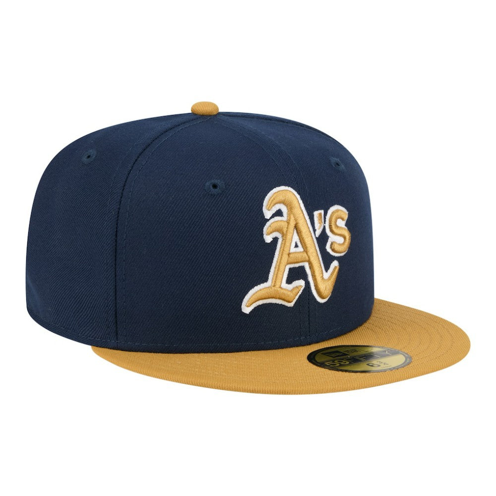 Athletics Two-Tone Color Pack 59FIFTY Fitted Hat - Navy/Khaki | New Era