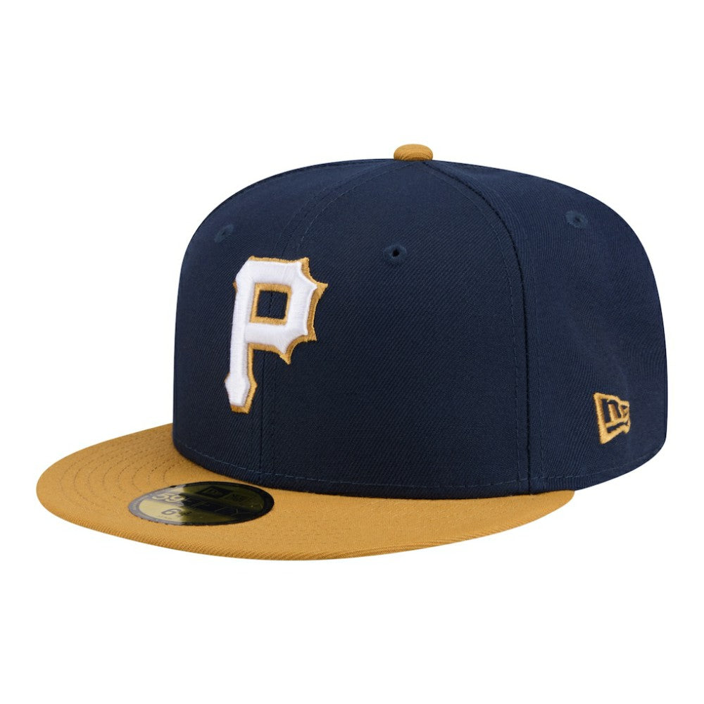 Pittsburgh Pirates Two-Tone Color Pack 59FIFTY Fitted Hat - Navy/Khaki | New Era