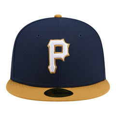 Pittsburgh Pirates Two-Tone Color Pack 59FIFTY Fitted Hat - Navy/Khaki | New Era