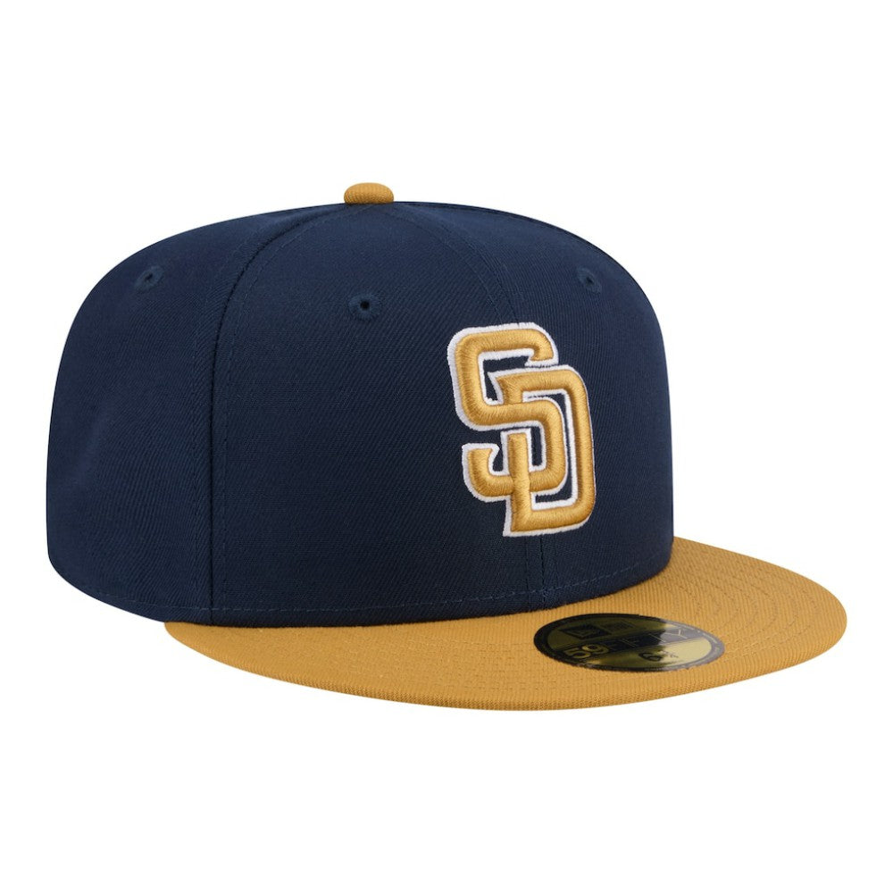 San Diego Padres Two-Tone Color Pack 59FIFTY Fitted Hat - Navy/Khaki | New Era