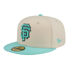 San Francisco Giants Two-Tone Color Pack 59FIFTY Fitted Hat - Light Beige/Turquoise | New Era