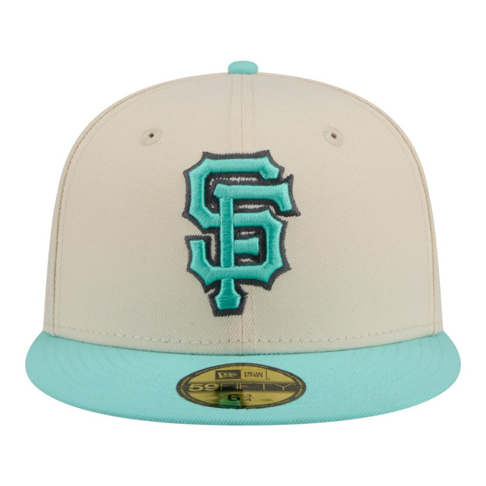 San Francisco Giants Two-Tone Color Pack 59FIFTY Fitted Hat - Light Beige/Turquoise | New Era