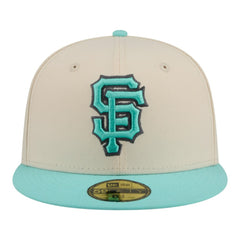 San Francisco Giants Two-Tone Color Pack 59FIFTY Fitted Hat - Light Beige/Turquoise | New Era