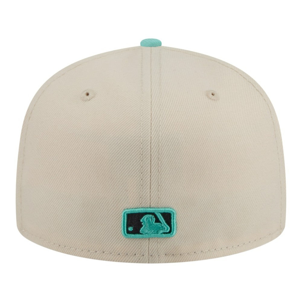 Seattle Mariners Two-Tone Color Pack 59FIFTY Fitted Hat - Light Beige/Turquoise | New Era