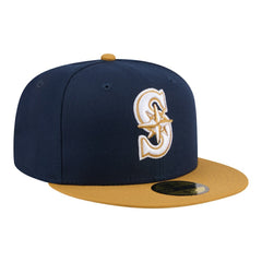Seattle Mariners Two-Tone Color Pack 59FIFTY Fitted Hat - Navy/Khaki | New Era