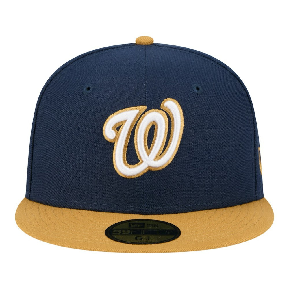 Washington Nationals Two-Tone Color Pack 59FIFTY Fitted Hat - Navy/Khaki | New Era