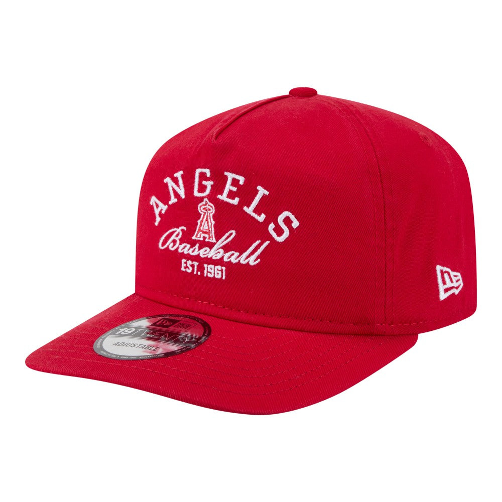 Los Angeles Angels Stacked 19TWENTY Adjustable Hat - Red | New Era