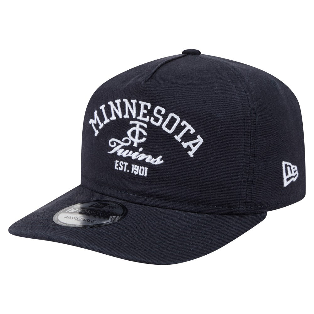 Minnesota Twins Stacked 19TWENTY Adjustable Hat - Navy | New Era