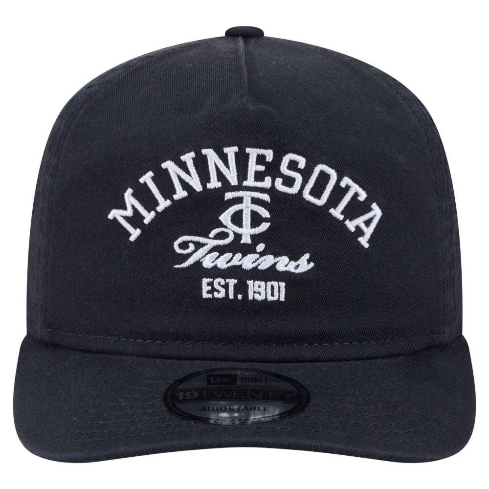 Minnesota Twins Stacked 19TWENTY Adjustable Hat - Navy | New Era