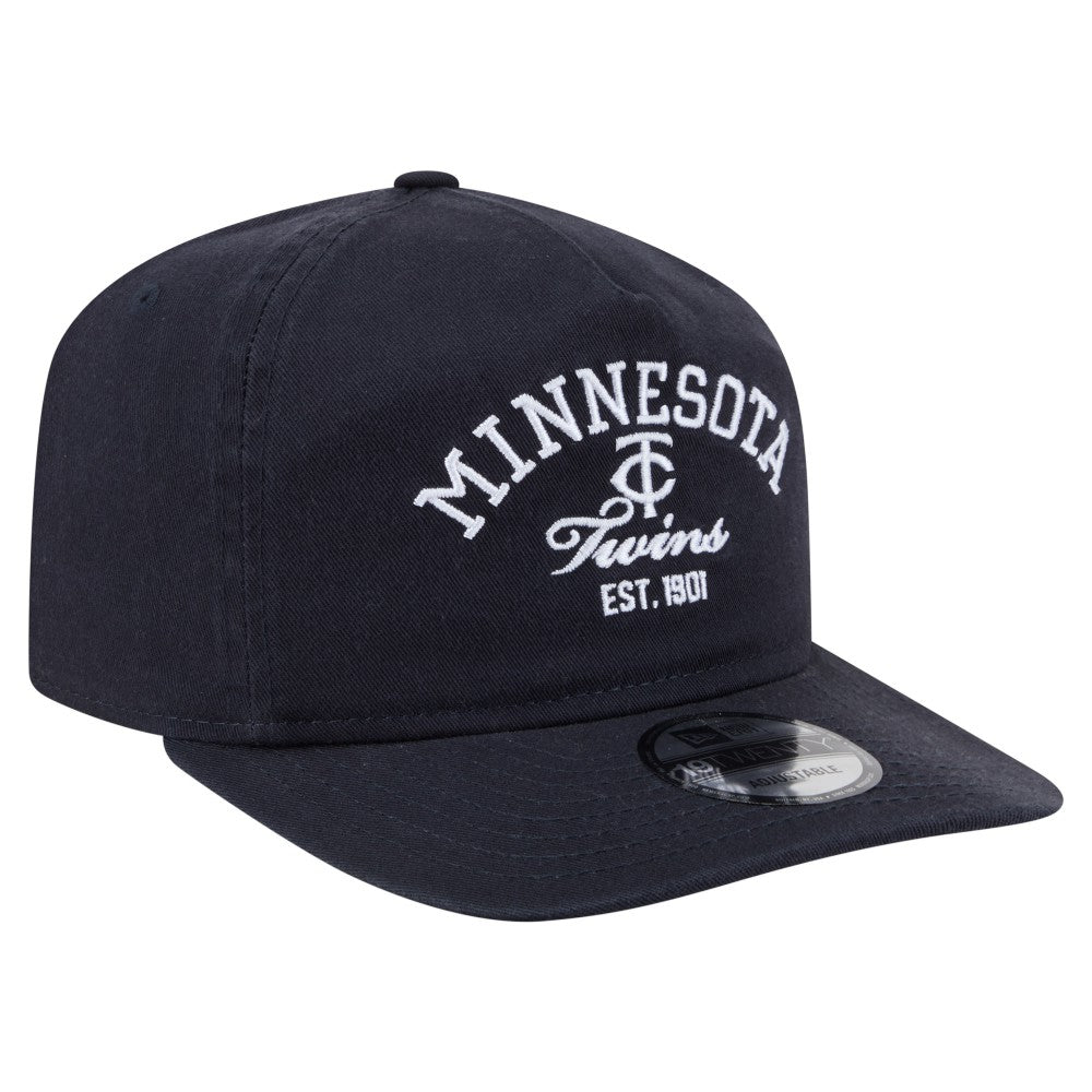 Minnesota Twins Stacked 19TWENTY Adjustable Hat - Navy | New Era