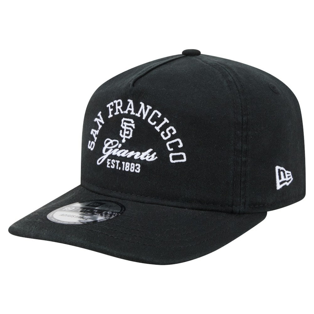 San Francisco Giants Stacked 19TWENTY Adjustable Hat - Black | New Era