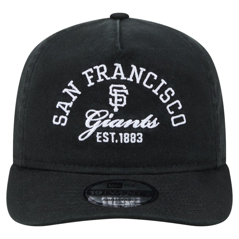 San Francisco Giants Stacked 19TWENTY Adjustable Hat - Black | New Era