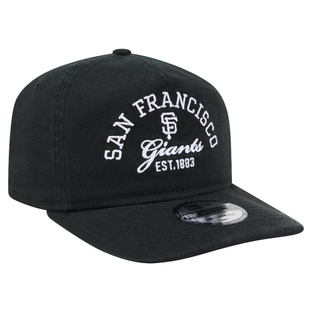 San Francisco Giants Stacked 19TWENTY Adjustable Hat - Black | New Era
