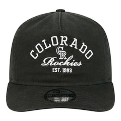 Colorado Rockies Stacked 19TWENTY Adjustable Hat - Black | New Era