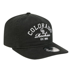 Colorado Rockies Stacked 19TWENTY Adjustable Hat - Black | New Era