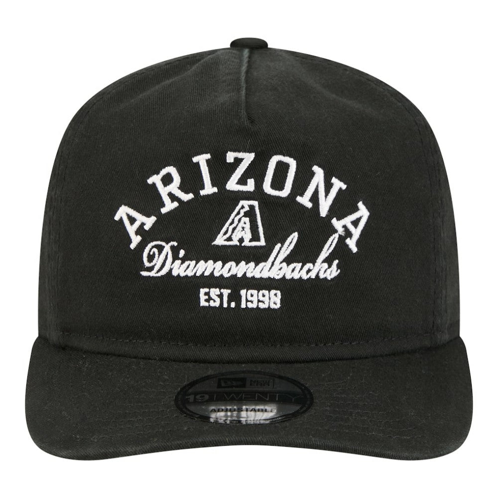 Arizona Diamondbacks Stacked 19TWENTY Adjustable Hat - Black | New Era