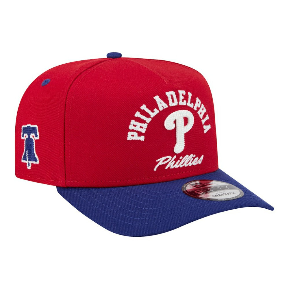 Philadelphia Phillies Arched A-Frame 9FIFTY Adjustable Hat - Red/Royal | New Era