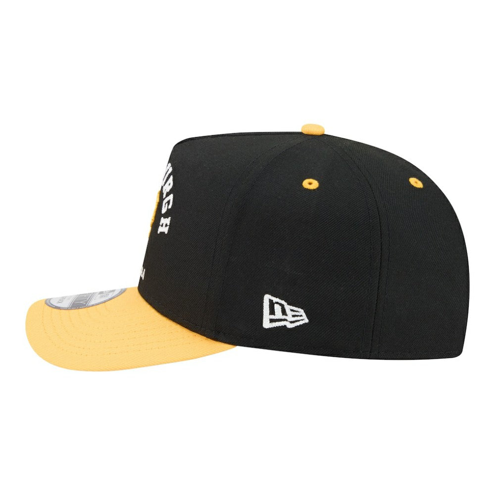 Pittsburgh Pirates Arched A-Frame 9FIFTY Adjustable Hat - Black/Gold | New Era