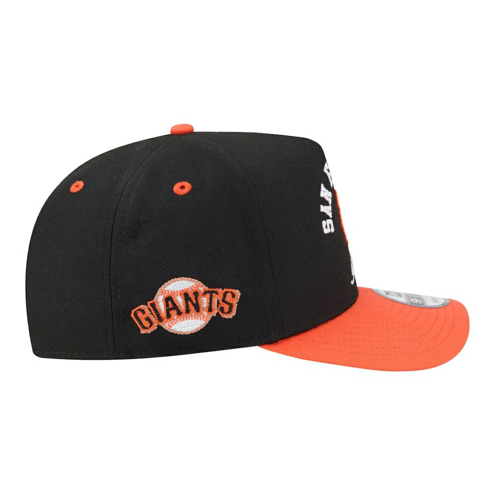 San Francisco Giants Arched A-Frame 9FIFTY Adjustable Hat - Black/Orange | New Era