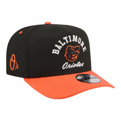 Baltimore Orioles Arched A-Frame 9FIFTY Adjustable Hat - Black/Orange | New Era