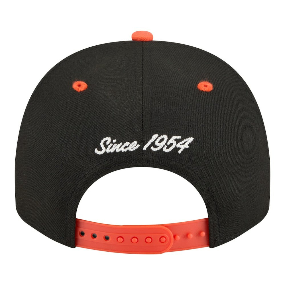 Baltimore Orioles Arched A-Frame 9FIFTY Adjustable Hat - Black/Orange | New Era