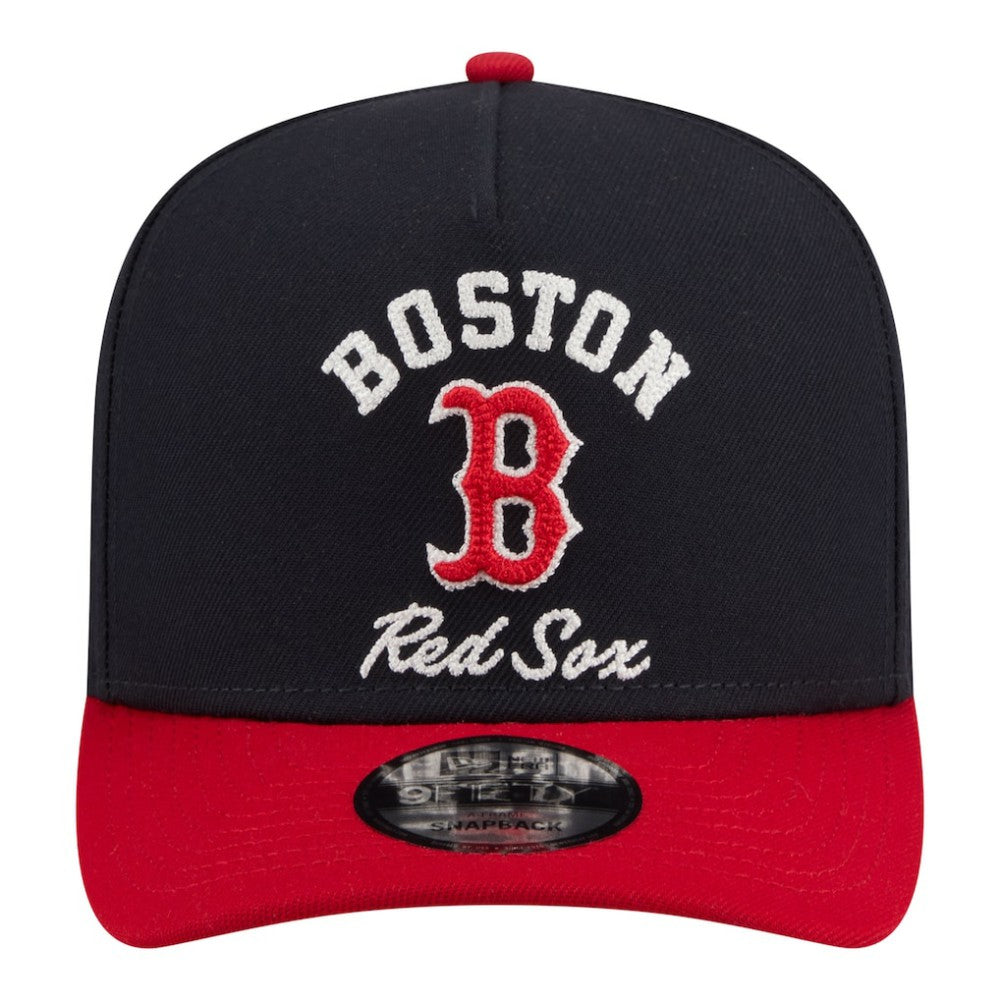 Boston Red Sox Arched A-Frame 9FIFTY Adjustable Hat - Navy/Red | New Era