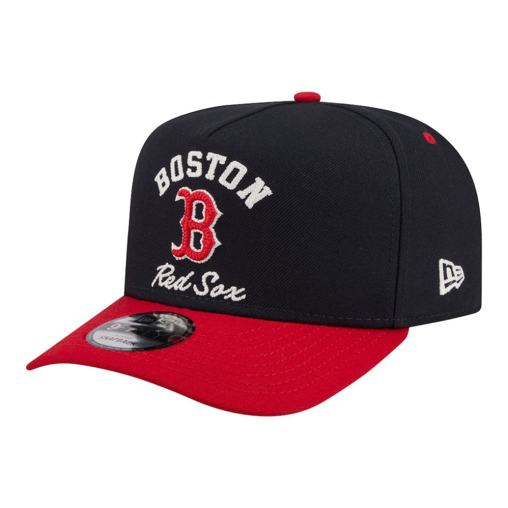 Boston Red Sox Arched A-Frame 9FIFTY Adjustable Hat - Navy/Red | New Era