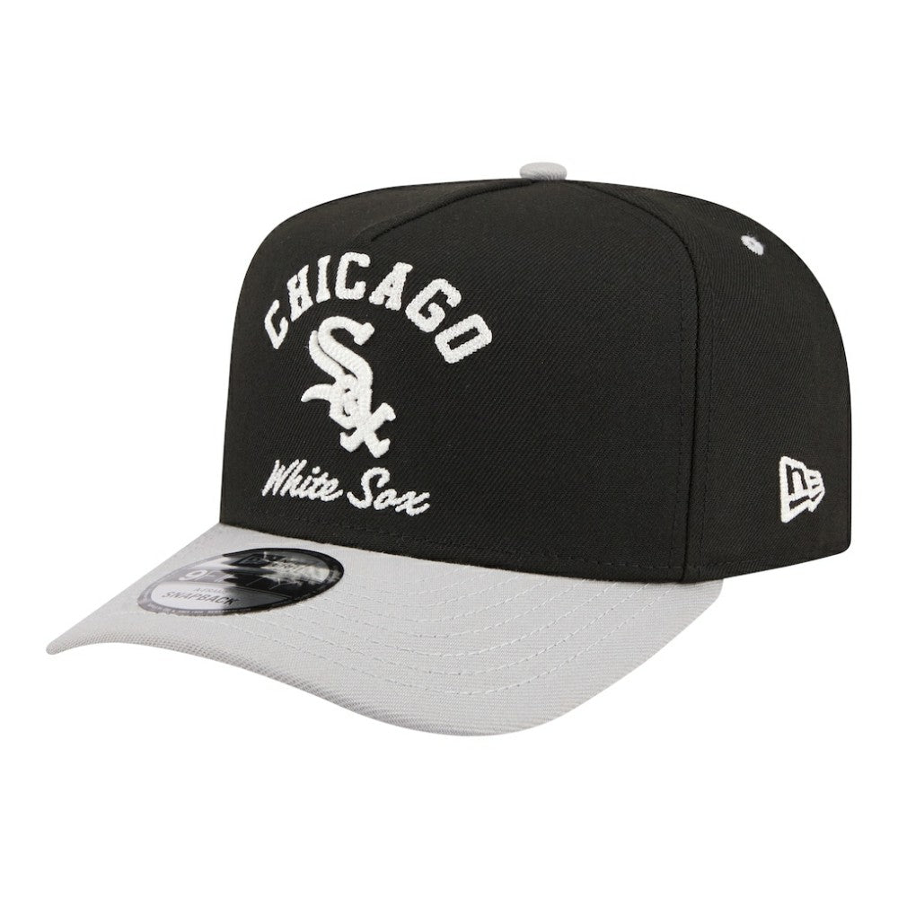 Chicago White Sox Arched A-Frame 9FIFTY Adjustable Hat - Black | New Era