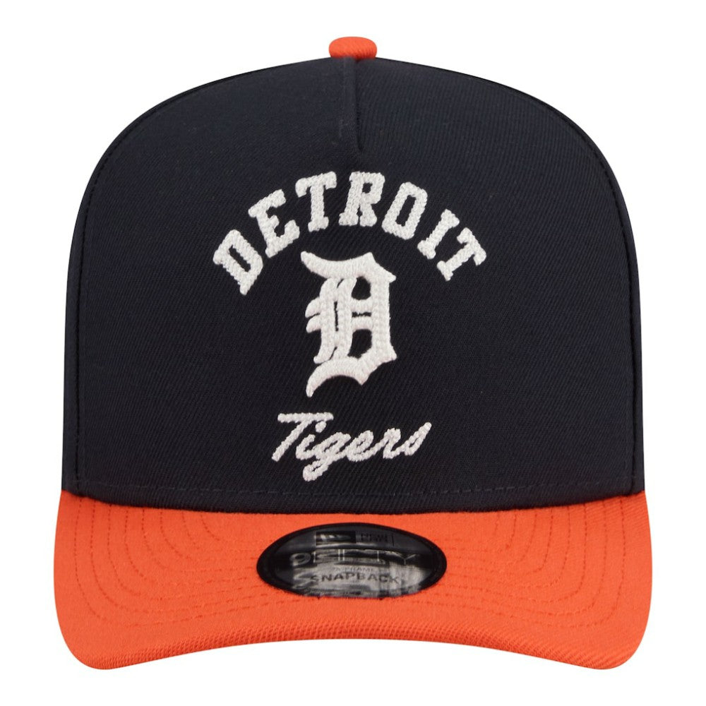 Detroit Tigers Arched A-Frame 9FIFTY Adjustable Hat - Navy/Orange | New Era